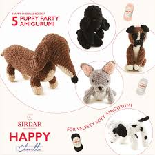 DMC Happy Chenille Puppy Party Amigurumi Pattern Book - Have To Have It NZ