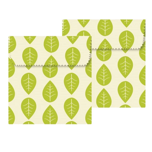 Karlstert Leaf Design Natural Beeswax Sandwich Pouch - Set of 2 - Have To Have It NZ