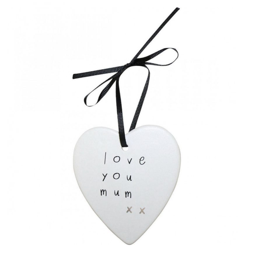 Love You Mum Ceramic Hanging Heart - Have To Have It NZ