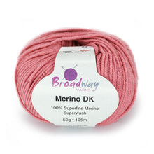 Load image into Gallery viewer, Broadway Yarns Merino DK 50g Colour 471 Rose