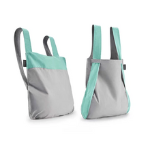 Load image into Gallery viewer, Mint grey notabag tote bag, backpack