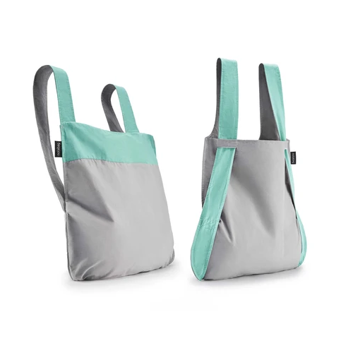 Mint grey notabag tote bag, backpack