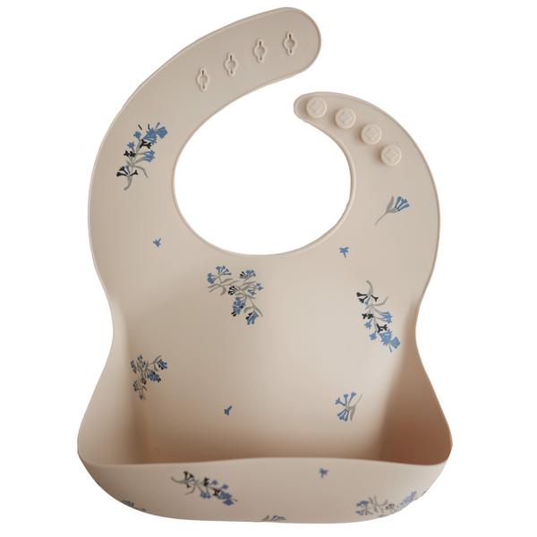 Mushie Lilac Flowers Silicone Bib - Have To Have It NZ