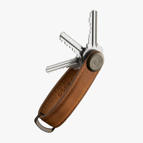 Orbitkey Chestnut Brown Crazy Horse Leather Key Organiser - Have To Have It NZ