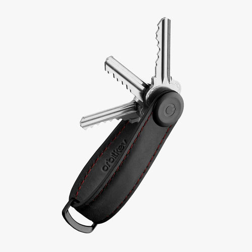 Orbitkey Obsidian Black Crazy Horse Leather Key Organiser - Have To Have It NZ
