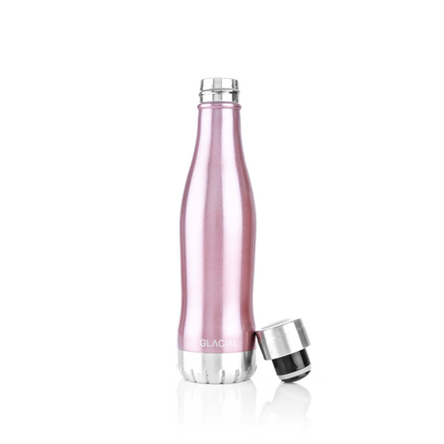 Glacial 400mlTriple Walled Pink Diamond Drink Bottle - Have To Have It NZ