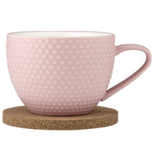 Load image into Gallery viewer, Ladelle 350ml Abode Pink Sand Textured Porcelain Mug &amp; Coaster - Have To Have It NZ