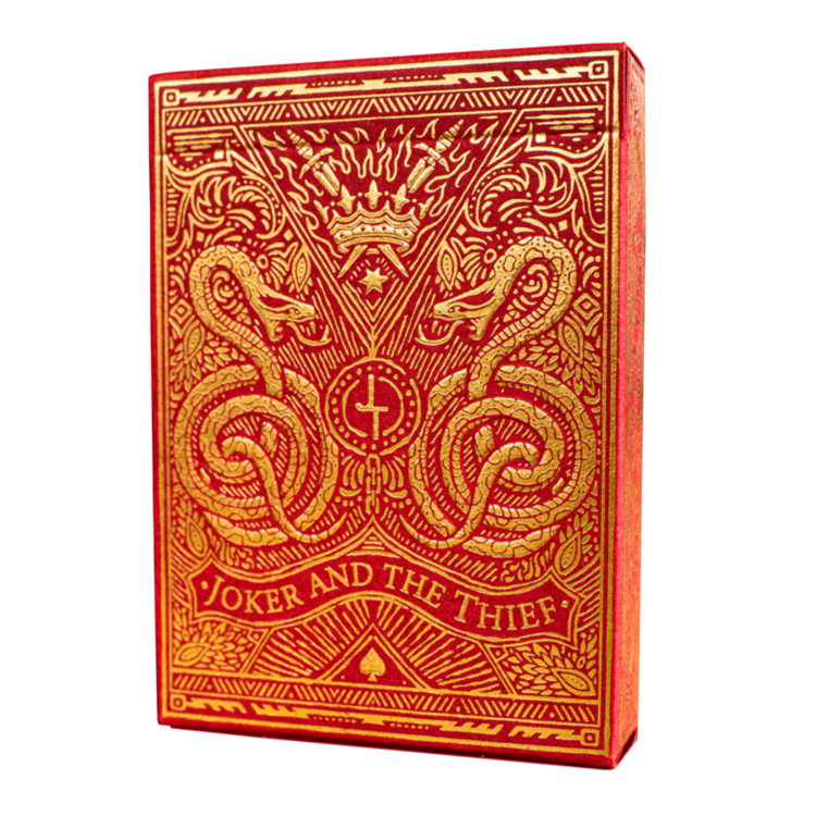 Joker & The Thief Luxury Blood Red Playing Cards - Have To Have It NZ