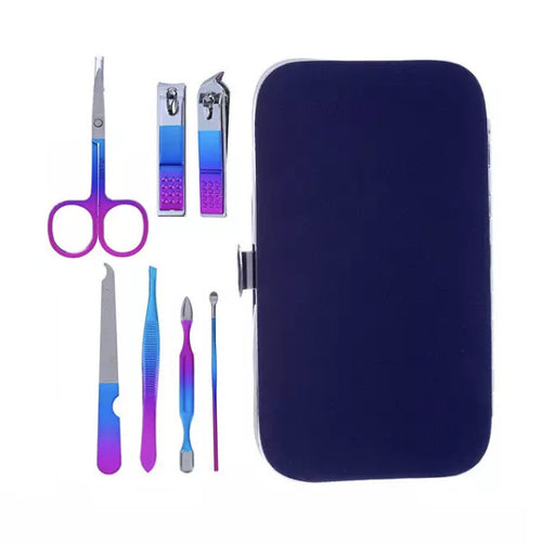 Rainbow PU 7 Piece Nail Care Kit - Have To Have It NZ
