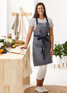 Ladelle Eco Recycled Cotton Navy Apron - Have To Have It NZ