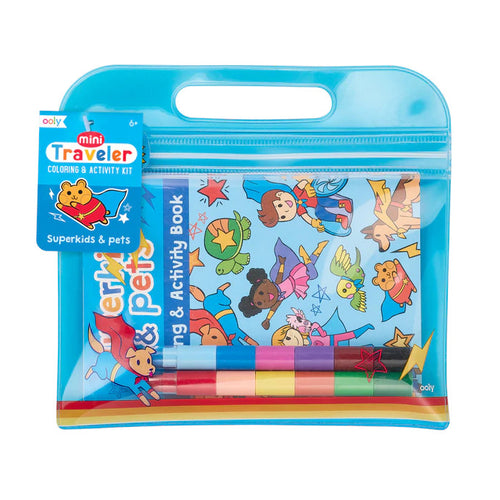 Ooly Super Kids & Pets Mini Traveler Colouring & Activity Kit - Have To Have It NZ