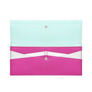 Stewart Stand Berry & Jade RFID Leather Clutch Wallet - Have To Have It NZ