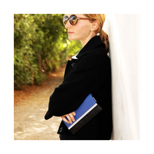Load image into Gallery viewer, Stewart Stand Cobalt &amp; Black RFID Leather Clutch Wallet - Have To Have It NZ