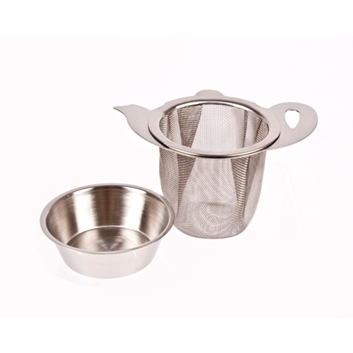 Teaology Stainless Steel Tea Strainer With Drip Bowl - Have To Have It NZ