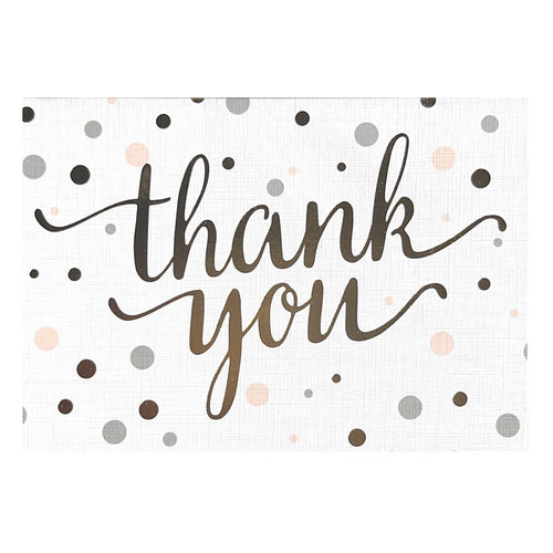 Peter Pauper Press Gold Foil Dots Thank You Card - Have To Have It NZ