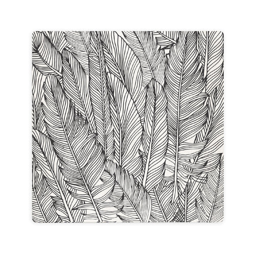 Splosh Black Feather Patterned Ceramic Coaster - Have To Have It NZ