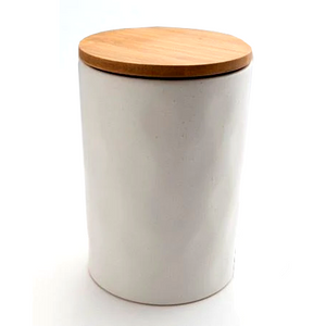 Salisbury Mica White Stoneware Canister - Have To Have It NZ