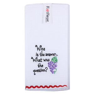 Hot House Wine Is The Answer Tea Towel - Have To Have It NZ
