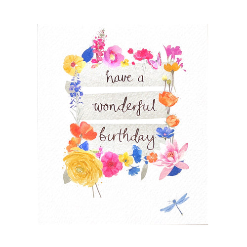 Paperlink Floral Frame Birthday Card - Have To Have It NZ